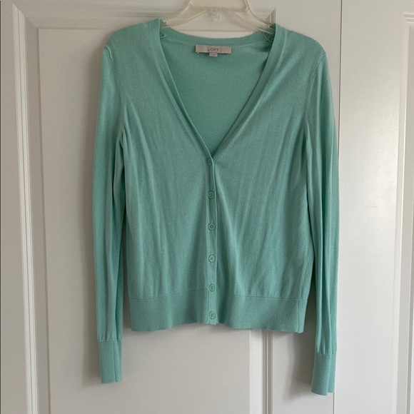 LOFT Sweaters - LOFT Light Green Women's Cardigan